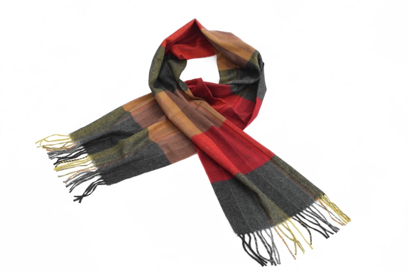 Cashmyra Schal in rot braun schwarz kariert