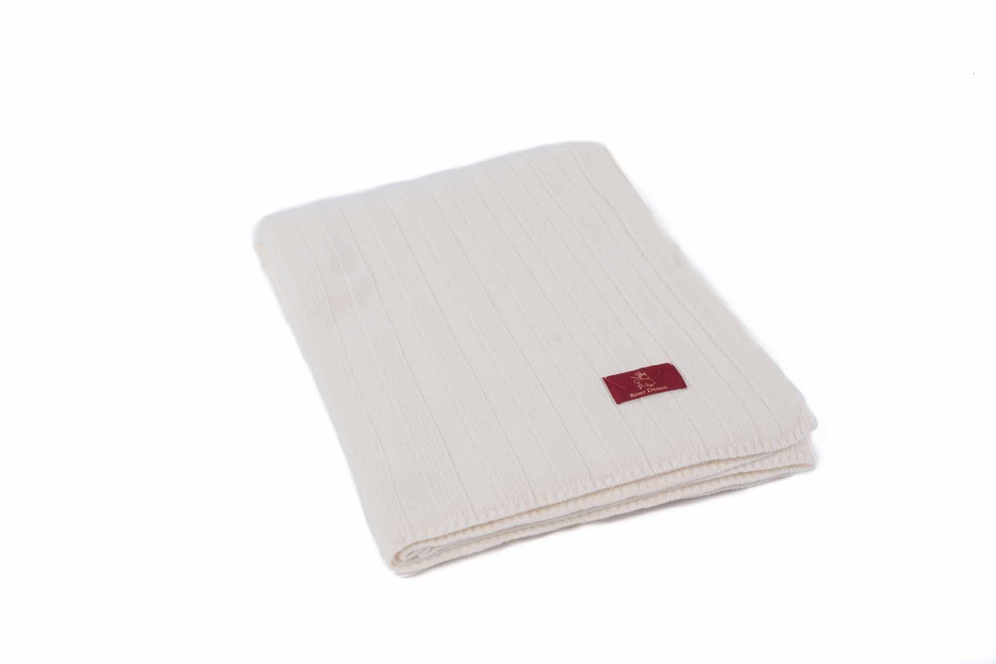 Gefaltetes Estoril Strickplaid in weiß