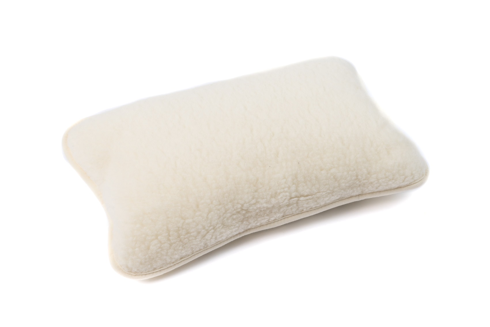 Flokati Alpin Kinderkissen in naturweiß, Ansicht von oben