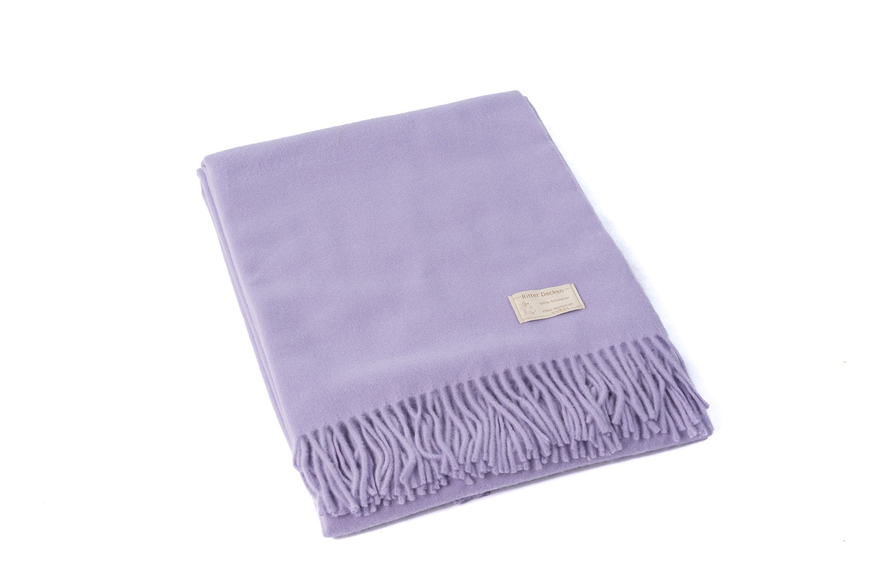 Gefaltetes Luzern Schurwollplaid in lila