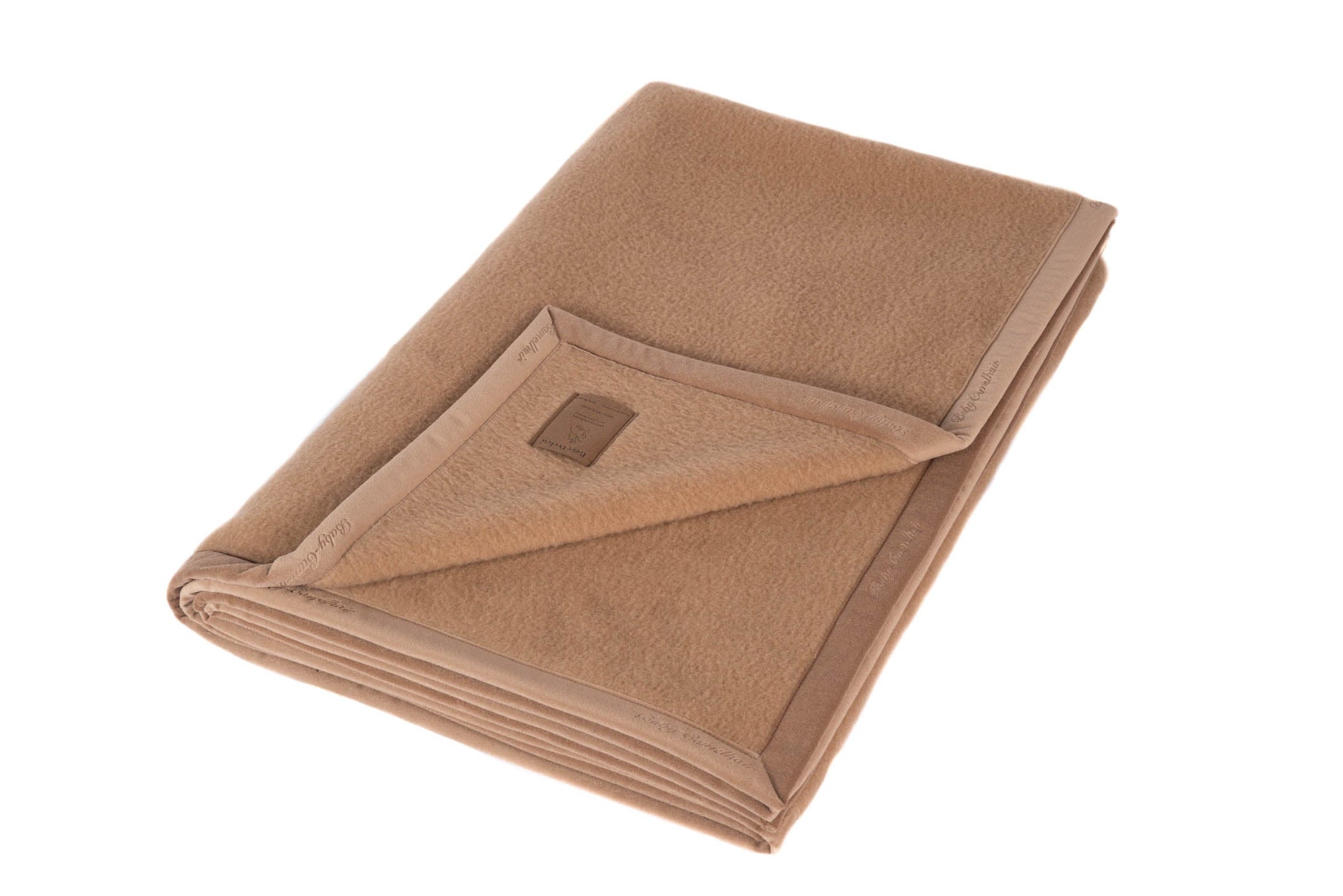 Gefaltete Maharani Kamelhaardecke in kamel