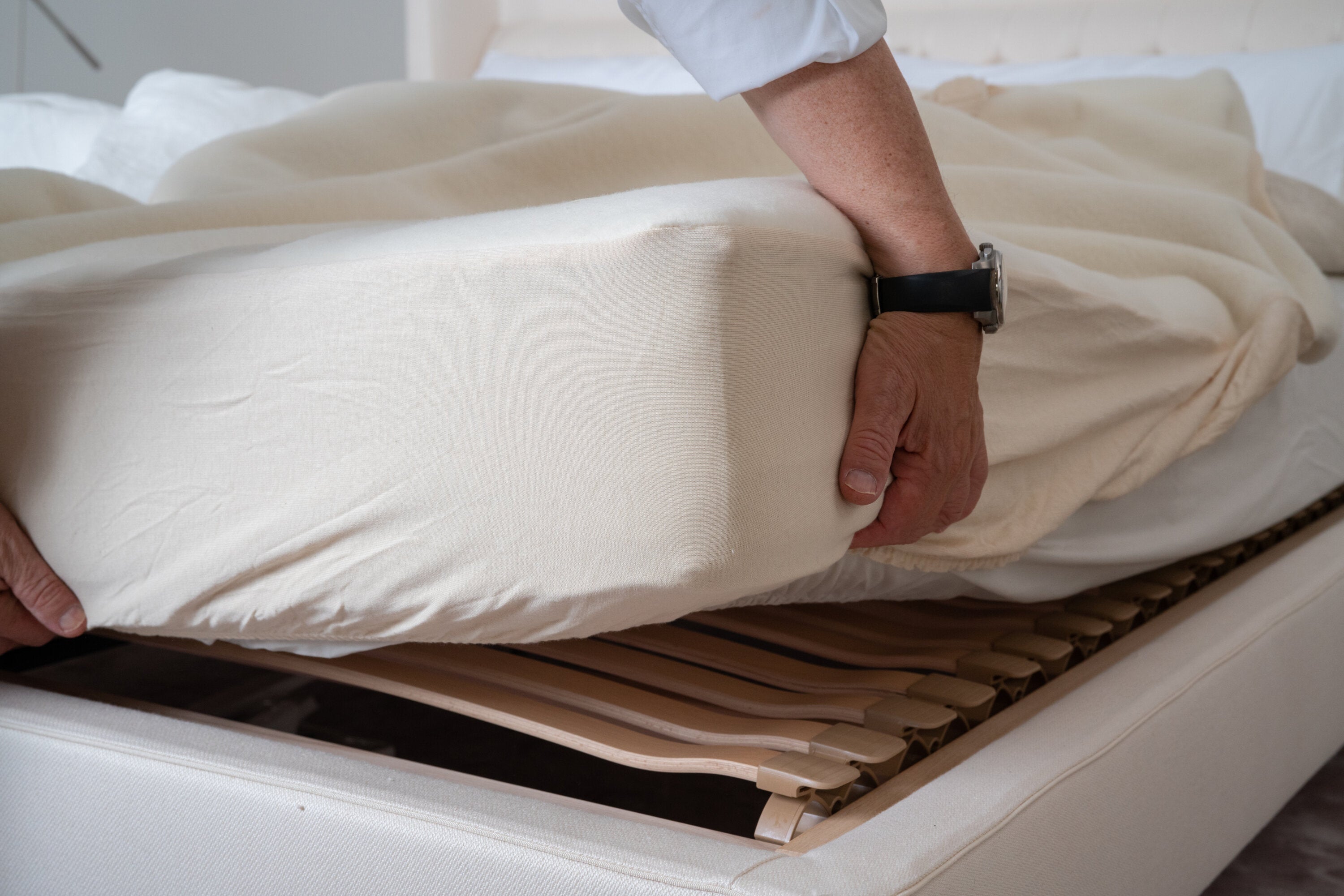 Ritter Decken Schurwoll Unterbett Spannumrandung,detail