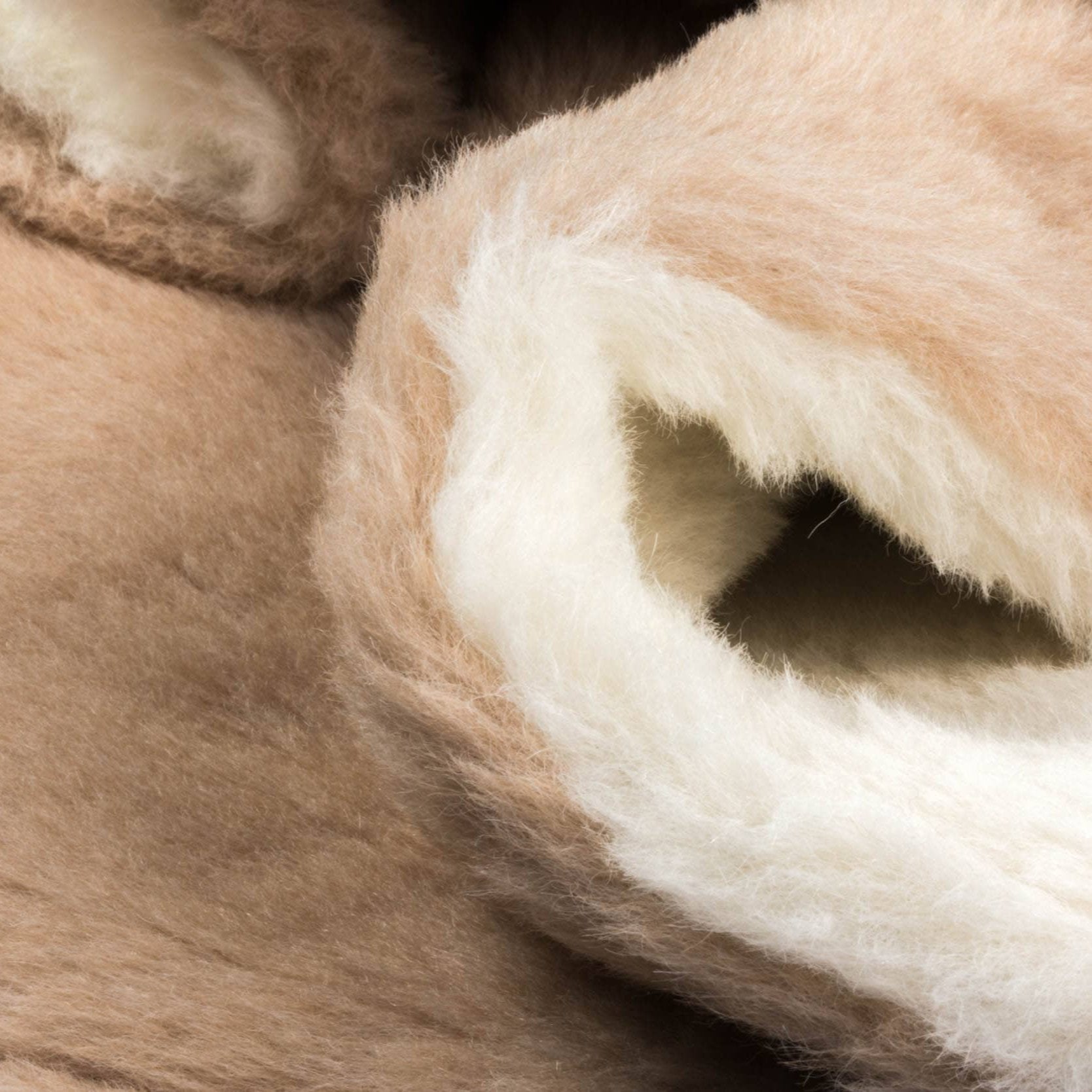 La Paz creme kamel Alpaka Decke Detailfoto