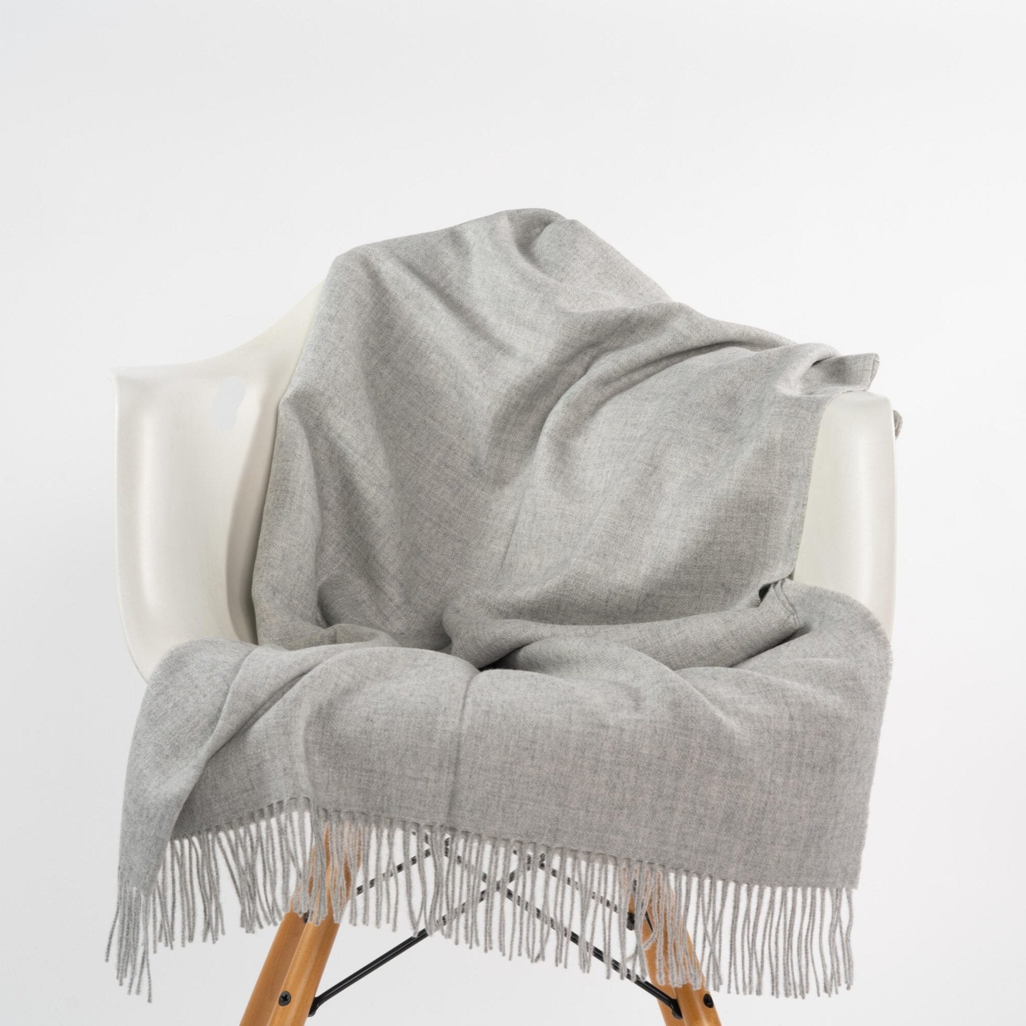 Plaza Silkeborg Babyalpaka Plaid grau meliert