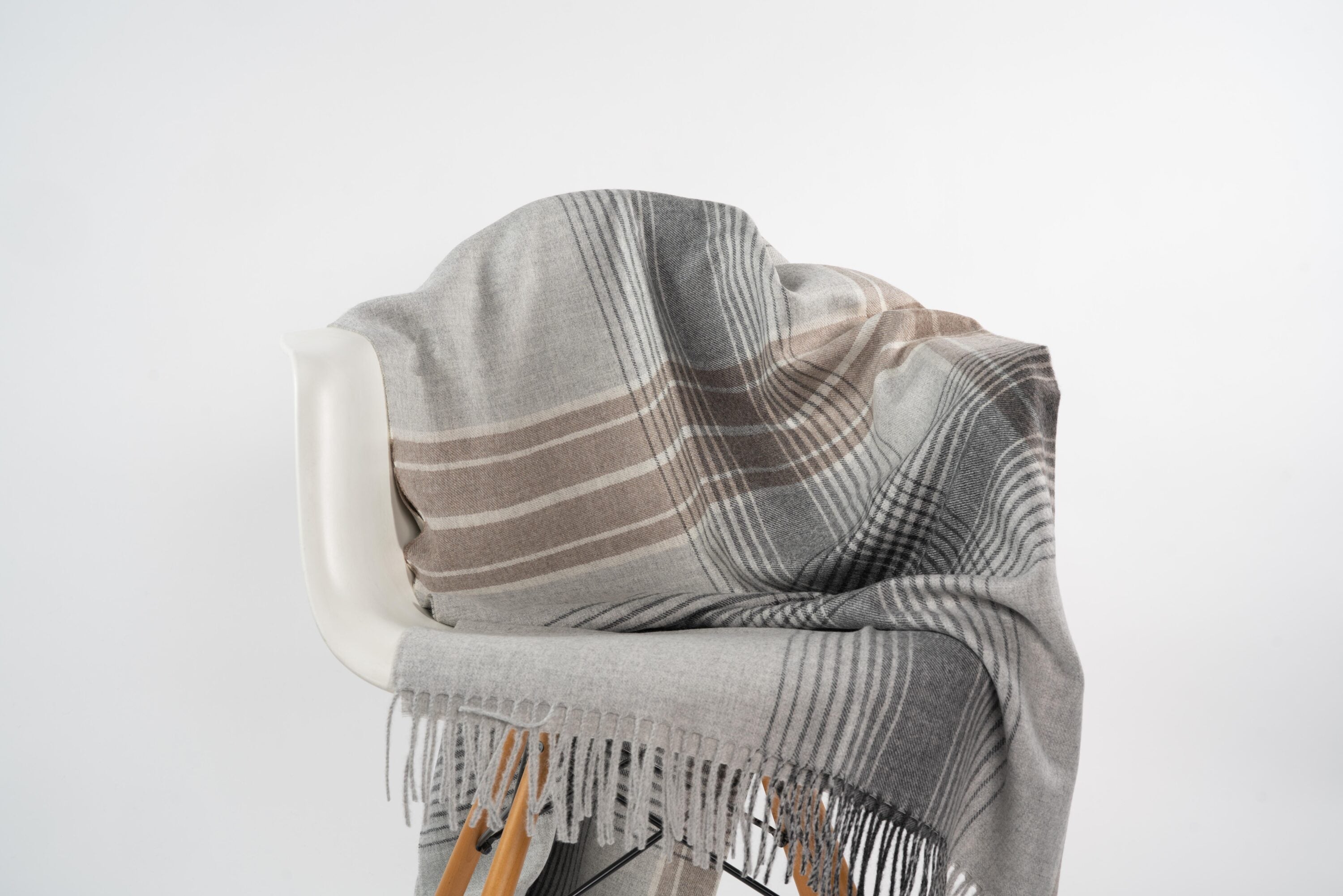 Silkeborg Santa Cruz Babyalpaka Plaid grau kariert