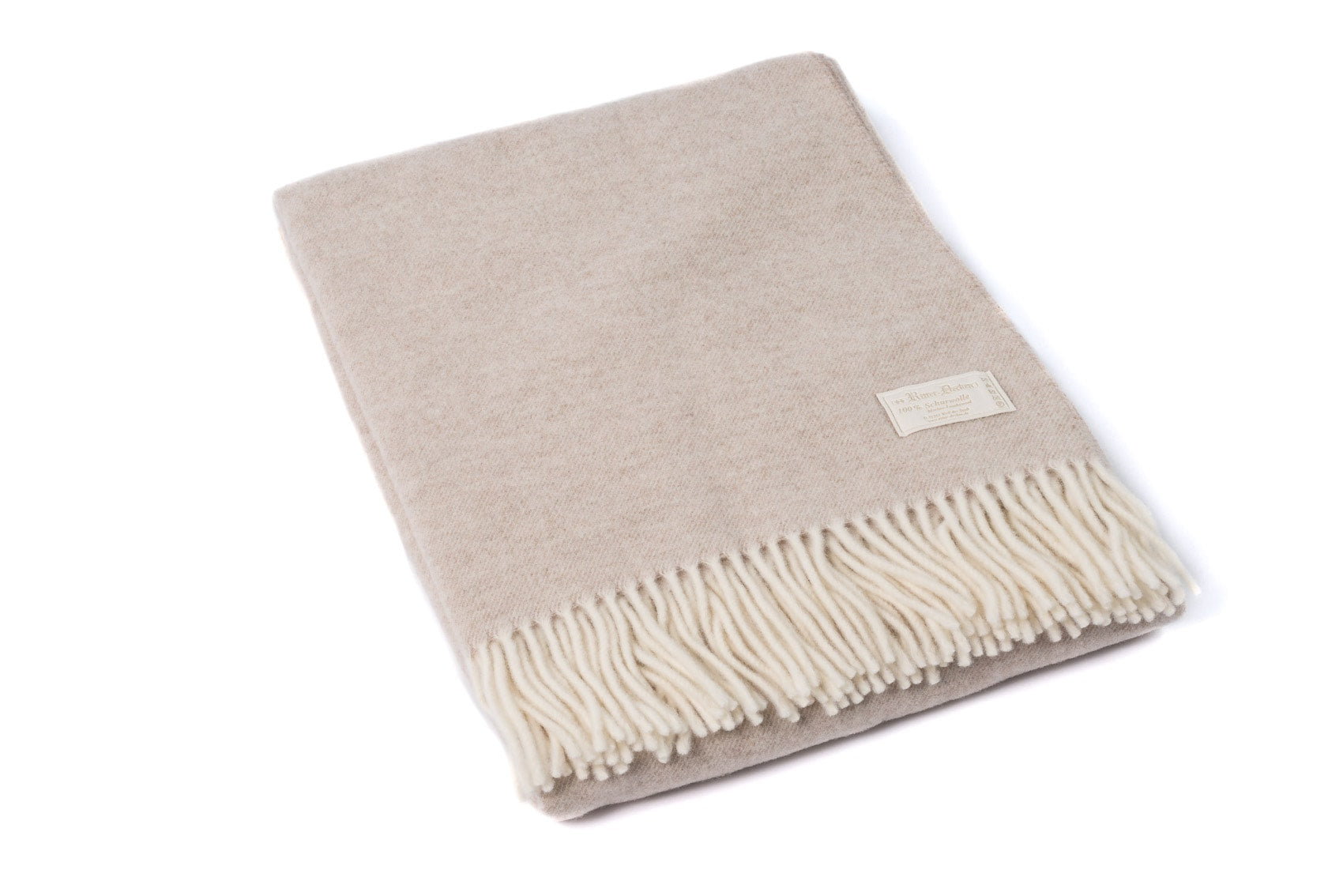 Gefaltetes Catania Schurwollplaid in creme meliert Hauptfoto Wohndecke