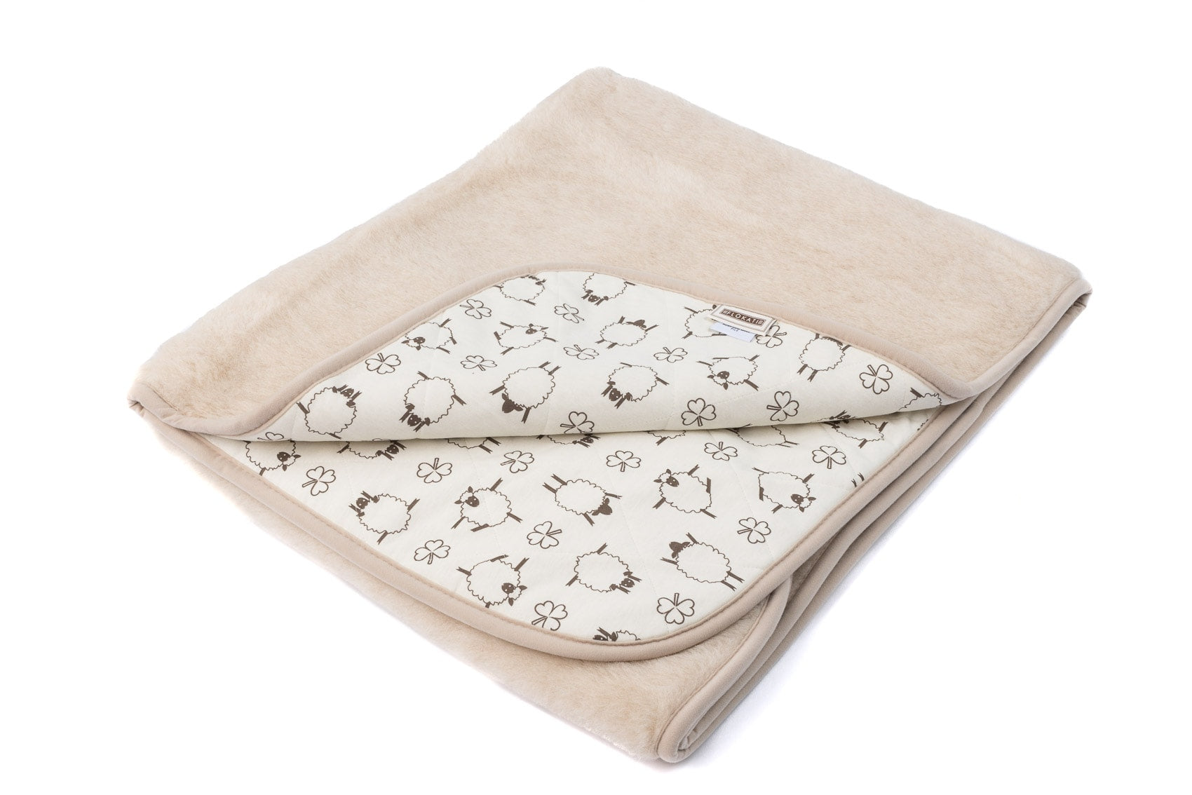 Gefaltete Flokati Moka Kinder Wollflor Decke