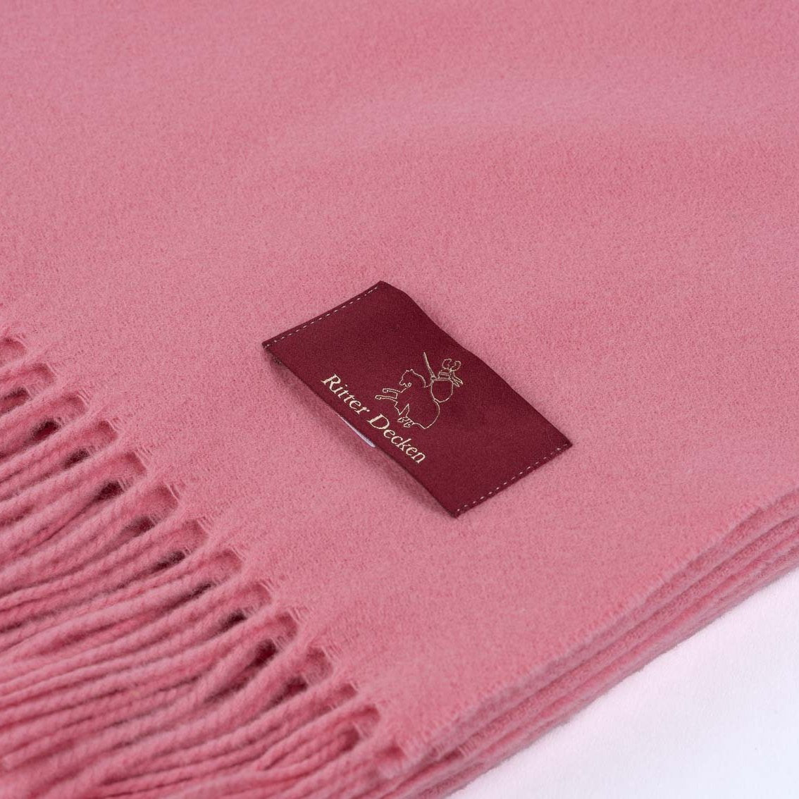 Luzern Schurwollplaid in altrosa im Detail