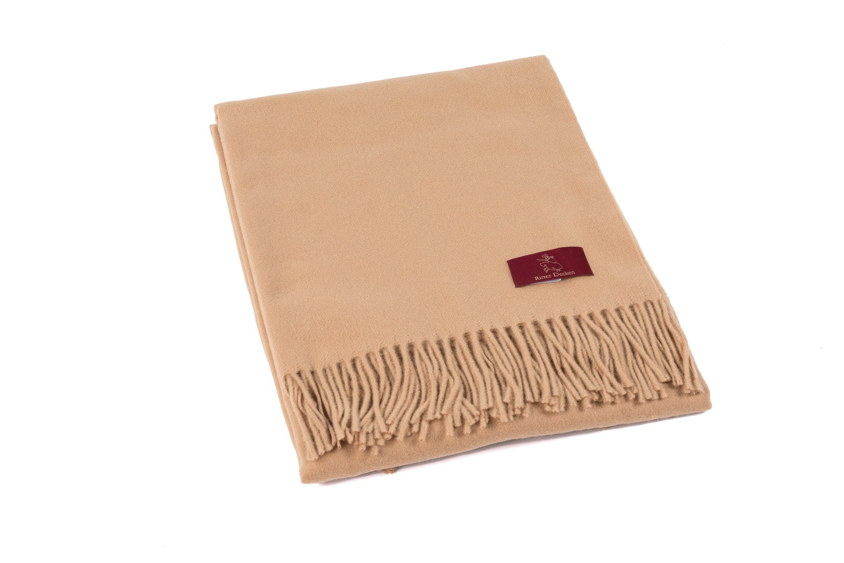 Gefaltetes Luzern Schurwollplaid in ocker