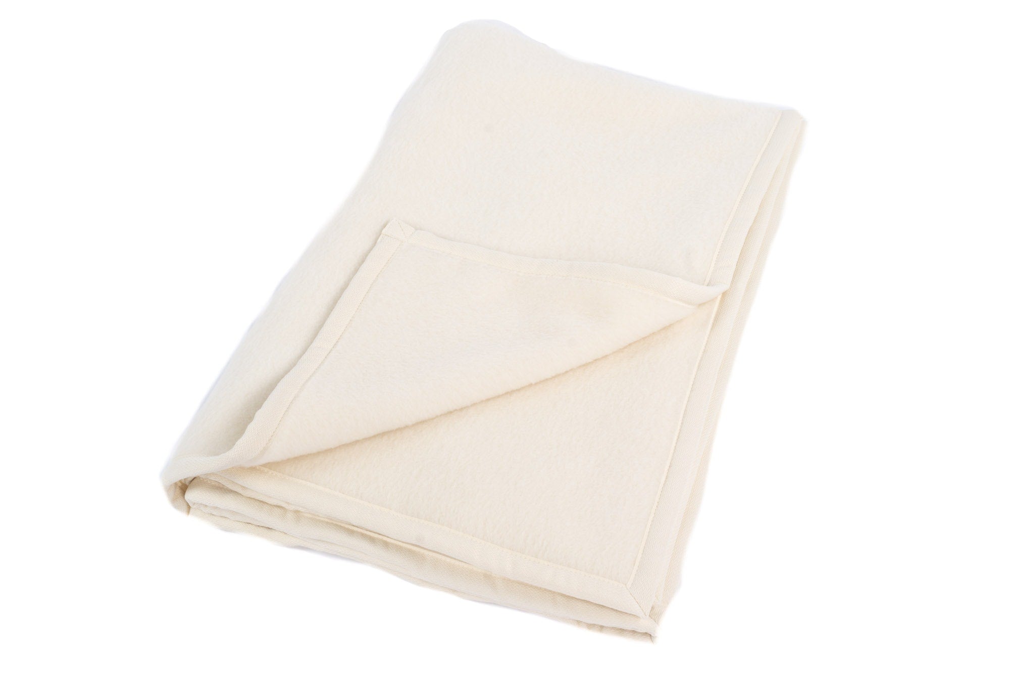 Gefaltete Perulama Decke in weiß