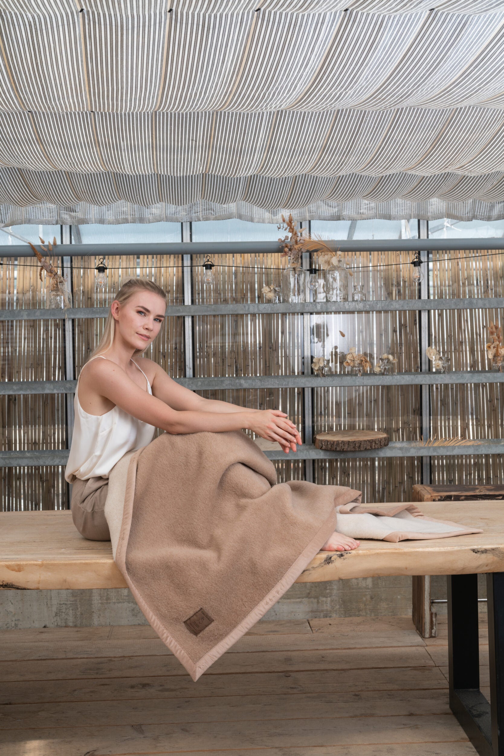 Ritter Decken Suri Baby Alpaka Decke Kaufen Creme Kamel 210 7241