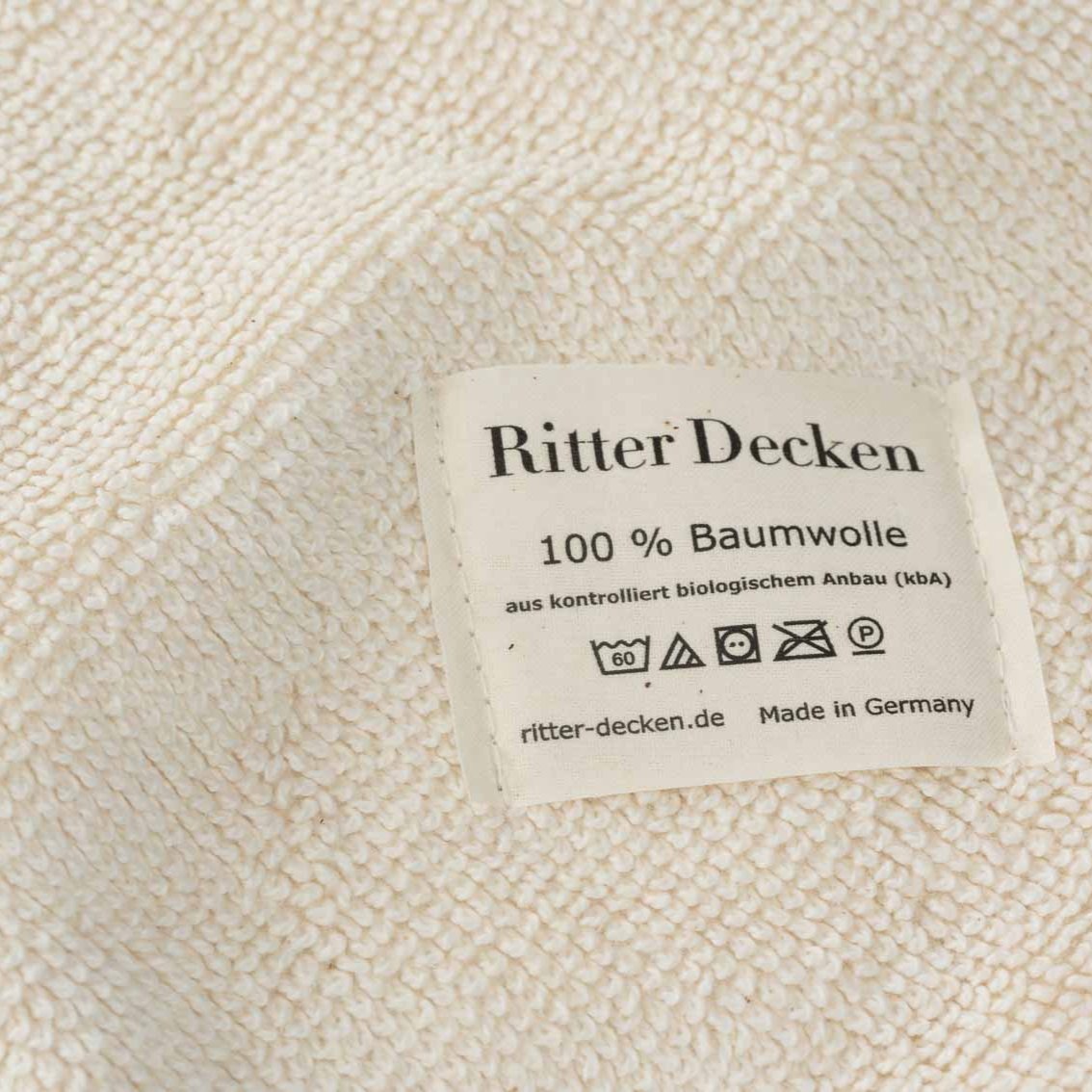 Baumwoll Oberbett Sommerdecke in naturweiß mit Pflegeanleitung